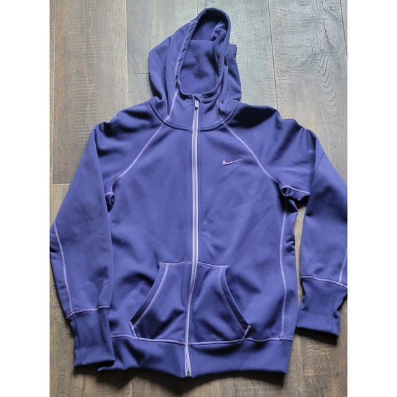 Nike‎ Therma-FIT Full Zip Hoodie Athletic Jacket Purple Activewear Large - Picture 1 of 7